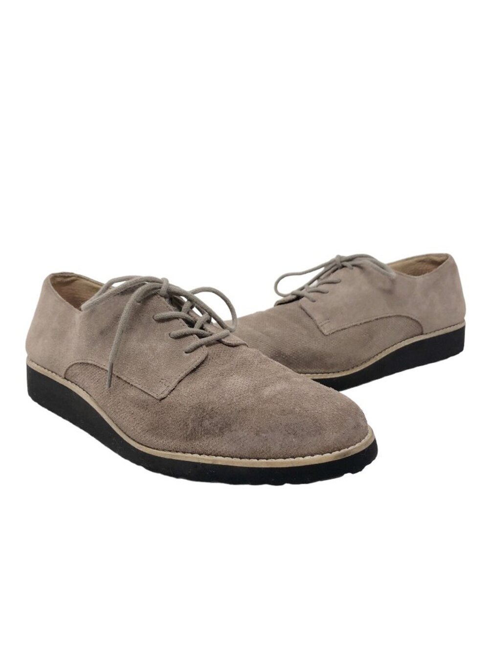 Nurture Shoes Womens 10M Taupe Suede Leather Devereaux Oxford Lace Up Comfort